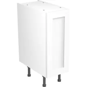 Image of Kitchen Kit Flatpack Shaker Kitchen Cabinet Base Unit Ultra Matt 300mm in White MFC