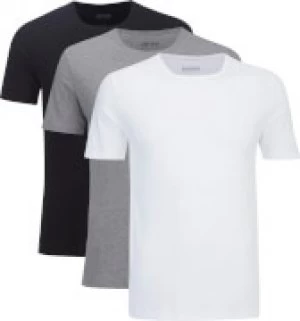 Image of Hugo Boss 3 Pack Core T-Shirts Black/White/Grey Size L Men