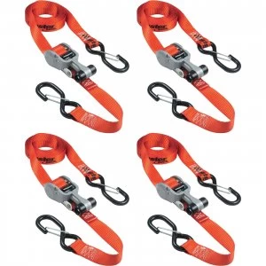 Image of Masterlock Ratchet Tiedown Snap Hook Straps Pack of 4