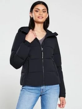 Image of Calvin Klein Jeans Stretch Nylon Padded Jacket - Black