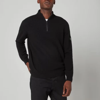 image of Barbour International Mens Transmission Half Zip Jumper - Black - M