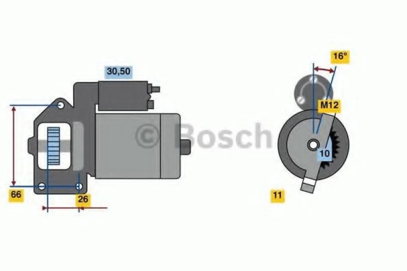 Image of Starter motor Bosch 0 986 024 040