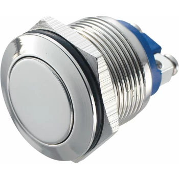 Image of 524582 19mm Vandal Resistant Switch36VDC 2A Flat Nickel Screw - R-tech