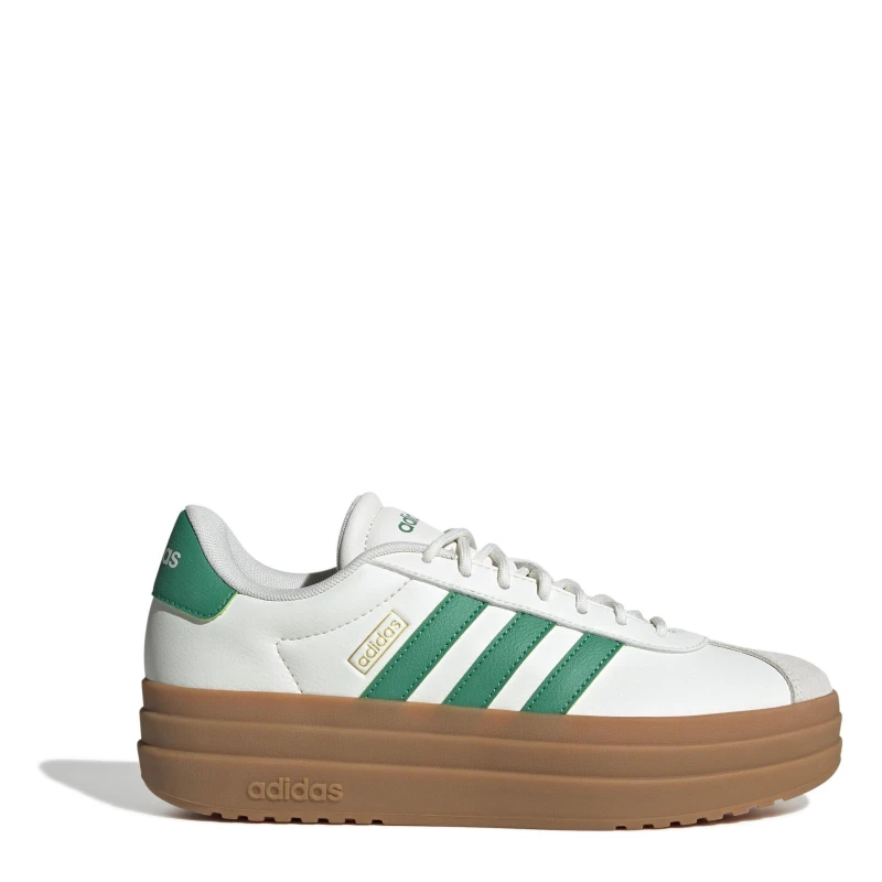Image of adidas VL Court Bold Womens Trainers Wht/Green/Gum female 6.5 (40)