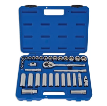 image of Laser Tools 3496 Socket Set - 3/8"D 34pc Chrome Vanadium