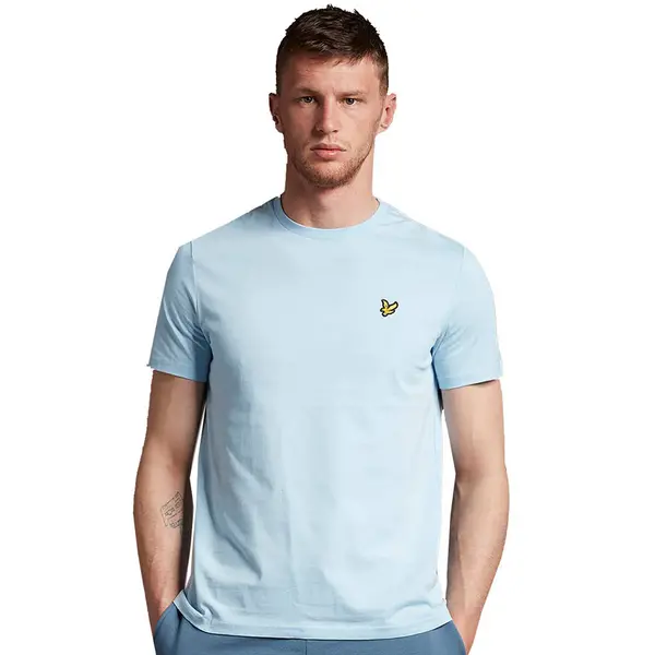 Image of Lyle & Scott Mens Plain Regular Fit Cotton T Shirt XXL - Chest 44-46.5' (112-118cm) light blue LYL114-W487-XXL