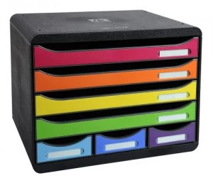 Image of Exacompta The Store Box Mini 7 Drawers Harlequin