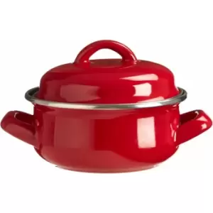 image of Porter Red Enamel Mini Casserole Dish - Premier Housewares