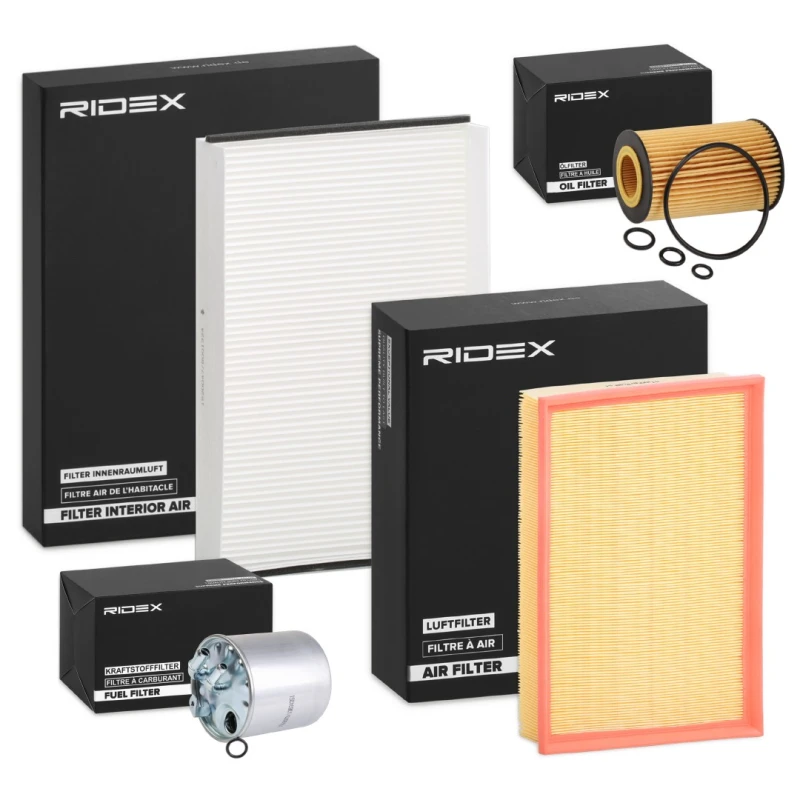 Image of RIDEX 4055F28547 Filter Set with gaskets/seals Filter Set (4055)