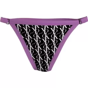 Image of Calvin Klein String Cheeky Bikini Bottoms - Black