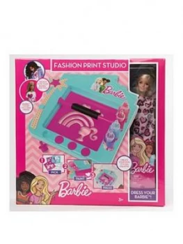 image of Barbie Print Studio With Doll