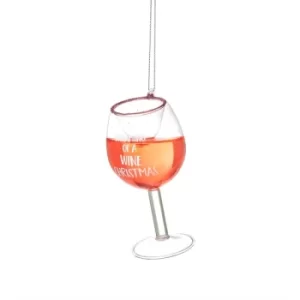 Image of Dreaming of a Wine Christmas Shaped Bauble