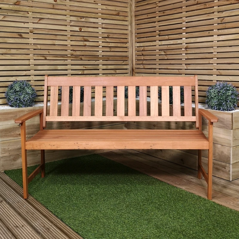 Image of Cartmel 3 Seater Outdoor Wooden Garden Patio Bench