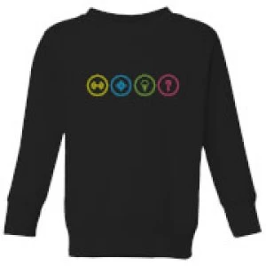 Image of Crystal Maze Game Modes Kids Sweatshirt - Black - 11-12 Years
