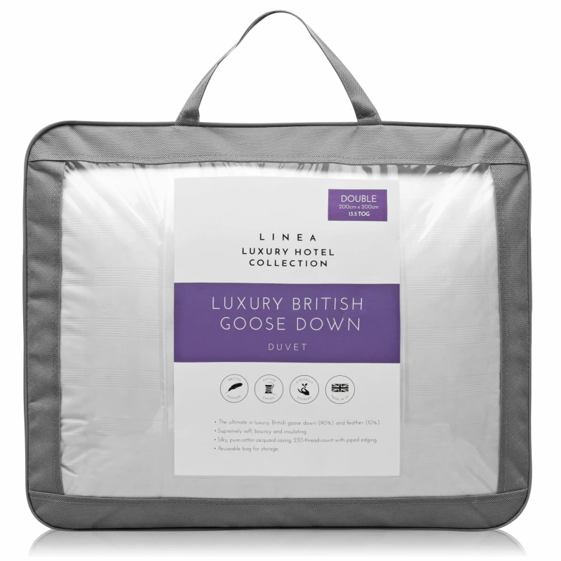 Image of Hotel Collection British Goose Down 13.5 Tog Duvet - White White Double