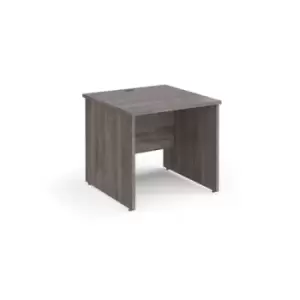 image of Maestro 25 straight desk 800mm x 800mm - grey oak top with panel end leg