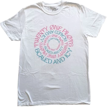 Twenty One Pilots - Circular Unisex Medium T-Shirt - White