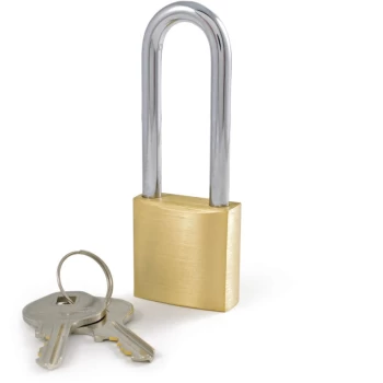 Image of Brass Long Shackle Key Padlock - 30MM