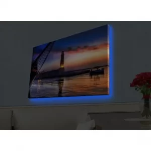Image of 4570HDACT-033 Multicolor Decorative LED Lighted Canvas Painting