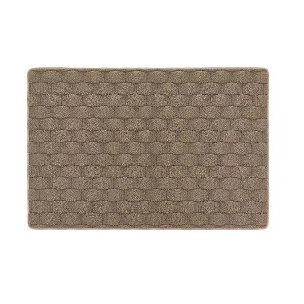 Image of Hug Rug Sculptured Washable Basket Weave Mink 80X120 5026134622524