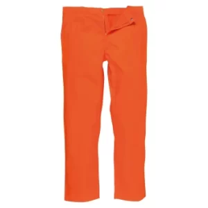 image of Biz Weld Mens Flame Resistant Trousers Orange Medium 32"