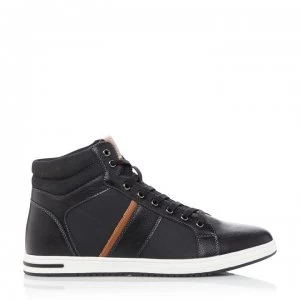 image of Voyage Stripe Detail Hi-Top Trainers - Black