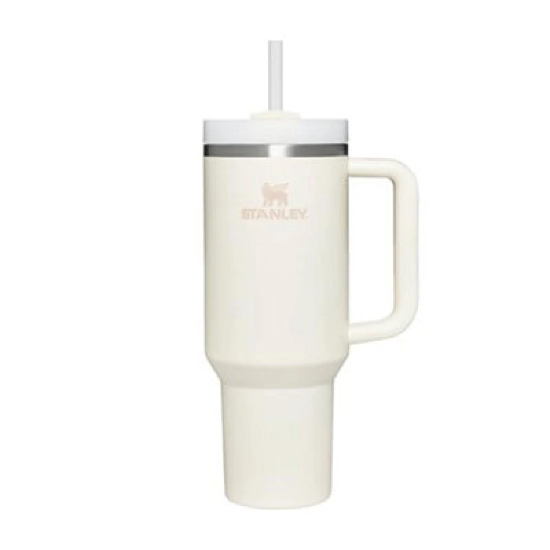 Image of Stanley Quencher H2.O FlowState Tumbler stainless steel tumbler with straw Cream Tonal 1180 ml
