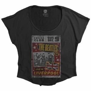 Image of The Beatles Live in Liverpool Ladies Black T-Shirt Large