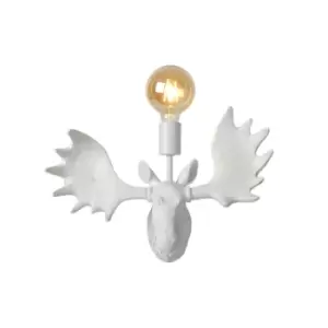 Image of Extravaganza Moose Cottage Wall Light - 1xE27 - White