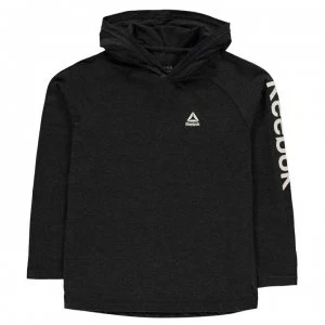 image of Reebok Side Logo Hoodie - Charcoal