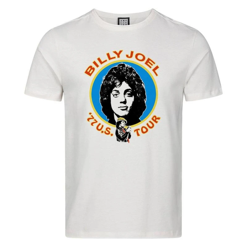 Image of Amplified Womens US Tour 77 Billy Joel T-Shirt in White Size: Large White Female L