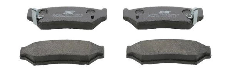 Image of JURID 572247J Brake pad set with acoustic wear warning, without accessories Brake Pad Set,disc brake (402)