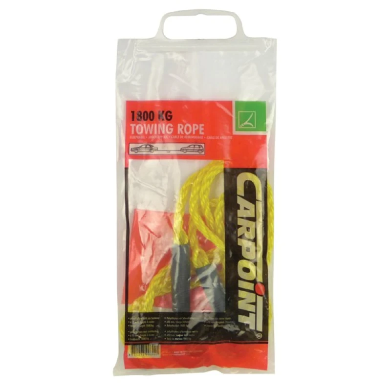 Image of CARPOINT 0178701 Tow ropes yellow, Load capacity: 1800kg, Nylon Steel, Nylon Tow ropes (1548)