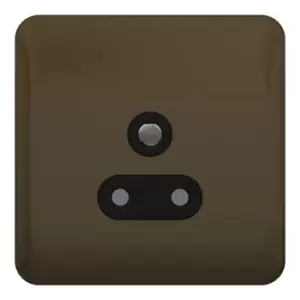 Image of Schneider LSD 1G 5A Round Pin Unswitched Socket Black Insert Mocha Bronze - GGBL3080BMB