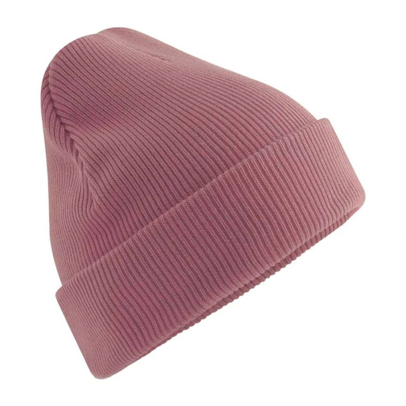 Image of Beechfield Mens Cuffed Cotton Heavyweight Beanie in Rose Rose Male One Size