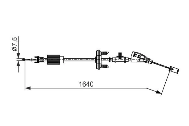Image of Handbrake cable Bosch 1 987 482 798