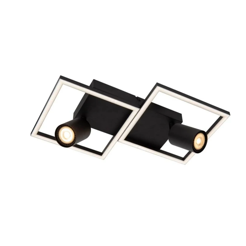 Image of Netlighting Arianne Flush ceiling light LED 2xGU10 Black Unisex