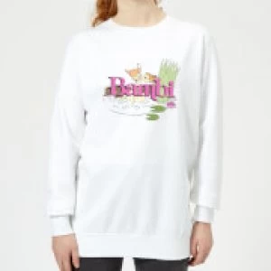 Image of Disney Bambi Kiss Womens Sweatshirt - White
