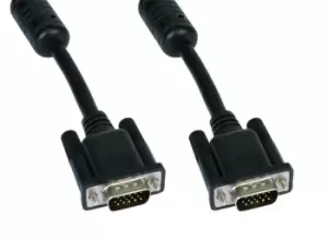 Image of Cables Direct 3m SVGA VGA cable VGA (D-Sub) Black, Chrome