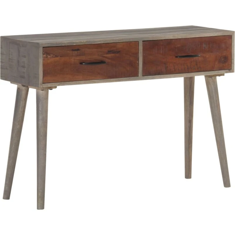 Image of VIDAXL Console Table Grey 110x35x75cm Solid Rough Mango Wood Vidaxl 8720286069479