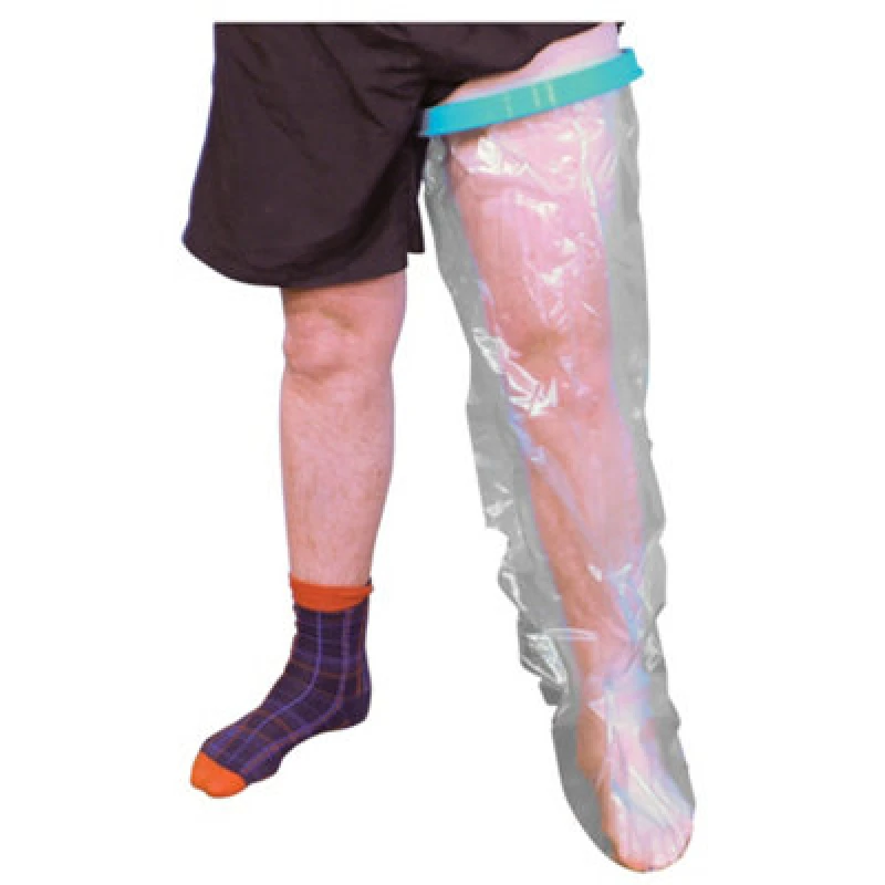 Image of Loops Waterproof Cast and Bandage Protector - Adult Long Leg - Bathroom Washing Aid Multi