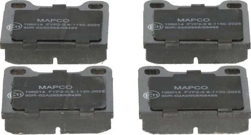 Image of MAPCO 106014 Brake pad set Rear Axle, excl. wear warning contact Brake Pad Set,disc brake (402)
