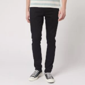 Image of Nudie Jeans Mens Lean Dean Tapered Jeans - Dry Ever Black - W36/L32