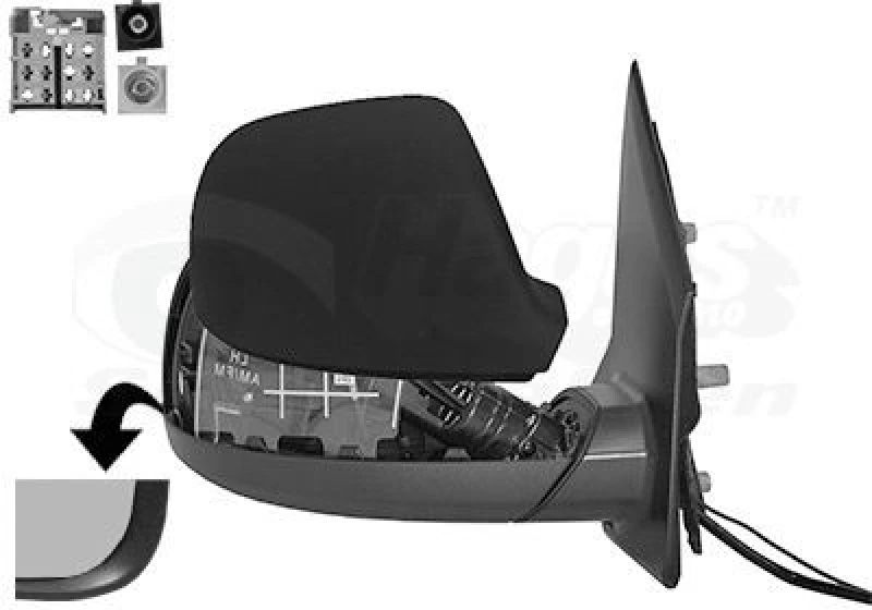 Image of VAN WEZEL Wing mirror VAN WEZEL 5794804