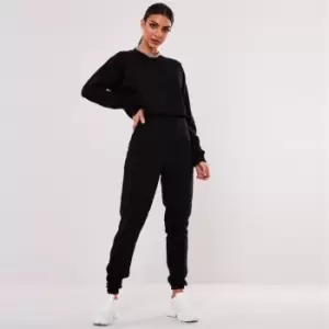 Missguided Tall Coord Crop Sweat Jogger - Black