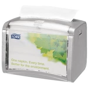 image of Tork Silver Xpressnap Tabletop Napkin Dispenser 272613