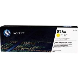Image of HP 826A Yellow Laser Toner Ink Cartridge