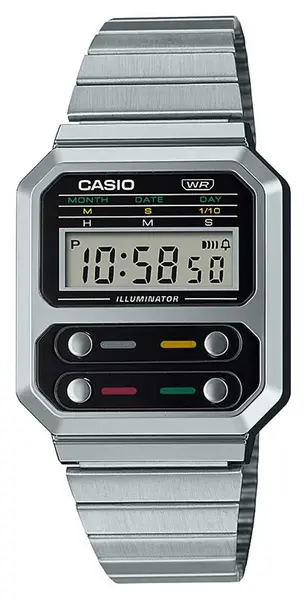 image of Casio A100WE-1AEF Vintage (32.7mm) Digital Dial / Stainless Watch