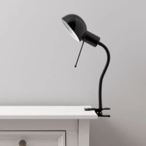 Tutti Goose Neck Black Clip On Desk Lamp