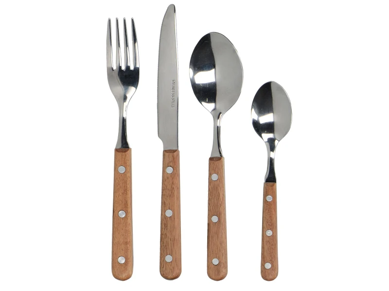 Image of Mikasa Drift 16 Piece Cutlery Set Brown